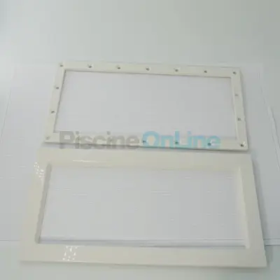 Bride skimmer Grande Meurtrière + enjoliveur + vis Parker 5,5x25mm BLANC - Panneaux - REMPLACE 05282R0001 (ASTRAL) (4402012012)