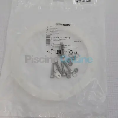 Anneau de fixation + visserie pour projecteur orientable - BLANC (Astralpool) (4403010155)