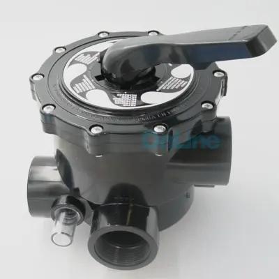 Vanne Side multivoies 2'' avec coude et raccords - entraxe 230 mm (14904)