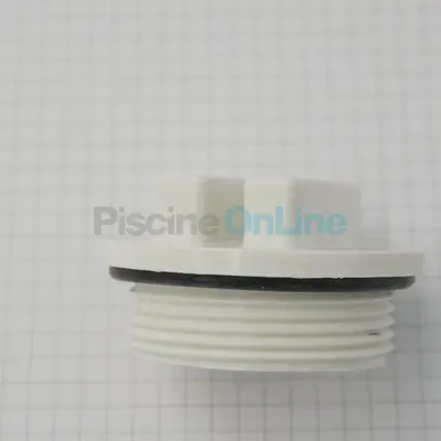 Bouchon de vanne 1''1/2 blanc à visser - avec joint torique (PRAHER) (100224)