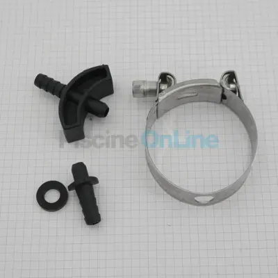 Kit raccords et colliers (x2) pour doseur chlore by pass actuel (ASTRAL) (4408010308)