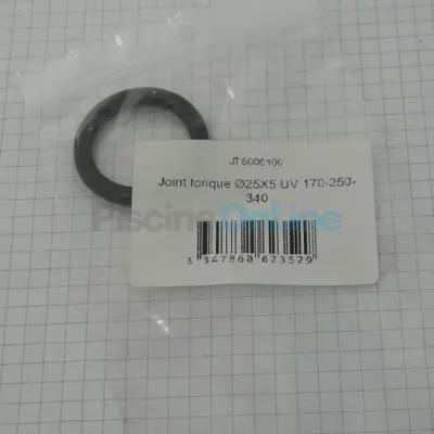 Joint torique ( Ø intérieur 25mm x épaisseur 5mm) pour stérilisateurs UV 170-250-340 (JTS000100)