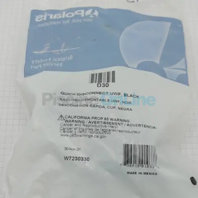 Prise rapide de paroi - raccord démontable UWF (Polaris 380/280 Black Max) - nu sans valve (W7230330)