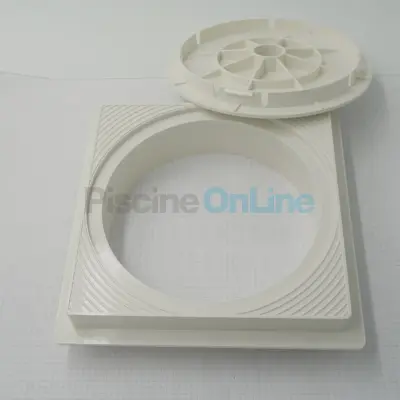 Couvercle (rond) + cadre (carré) pour Skimmer Standard (4402010106)