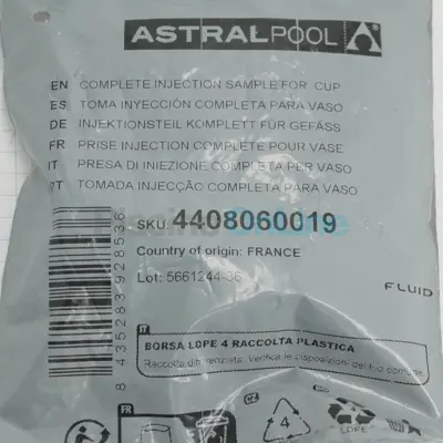 Canne injection complète/vase - à visser sur le vase porte-cellule (4408060019)
