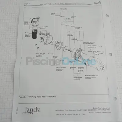 Diffuseur pour pompe FloPro VS 160 + vis + joints (R0479701)