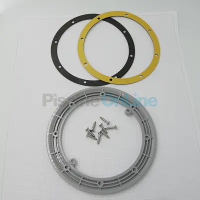 Bride + joints + vis parker pour bonde de fond Easyline GRISE - sans inserts (4402020019)