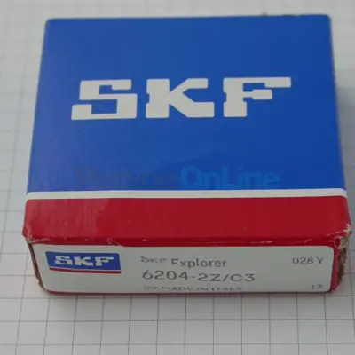 Roulement 6204 flasque métal faible friction - 47x20x14 (6204-2Z/C3)