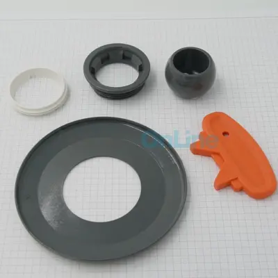 Kit enjoliveur + rotule + siège pour Buse de refoulement NORM - GRIS ANTHRACITE - coques, liner, béton (4402040081)