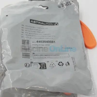 Kit enjoliveur + rotule + siège pour Buse de refoulement NORM - GRIS ANTHRACITE - coques, liner, béton (4402040081)