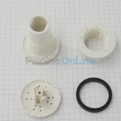 Ensemble buse à Air Blanche (Enjoliveur + joint + corps) pour spas (RPOR0016)