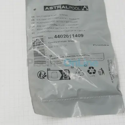 Axe de volet skimmer inox avec ressort (nouveau modèle) (4402011409)