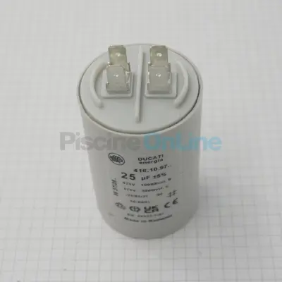 Condensateur DAB 25 µF pour moteur pompe 1CV mono de Surpresseur DAB Eurocom SP. Astralcom SP Pompe EUROSWIM 50 à 100 (R00010362)