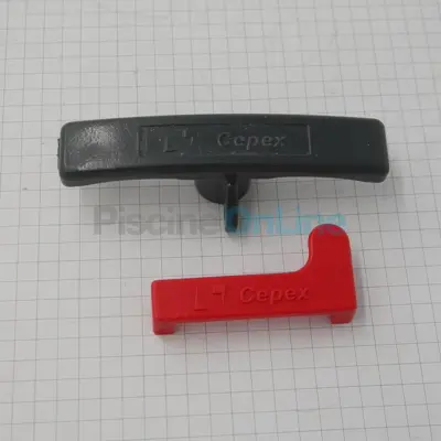 Kit poignée + clip de sécurité pour vanne guillotine PVC-U CEPEX Ø50 (Cepex 28590) – réf. 28590R0124 (28590R0124)