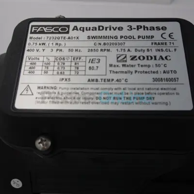 Moteur 1cv pour pompe FloPro FHP 100T – Zodiac / Fluidra – réf. R0770604 (R0770604)