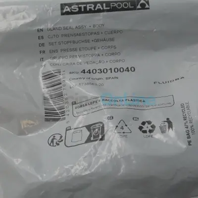 Ensemble presse étoupe + corps projecteur Astral LumiPlus (4403010040)