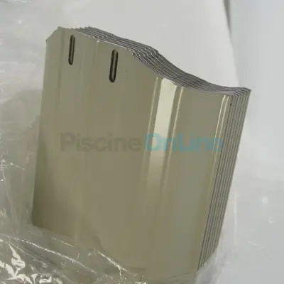 Ensemble Margelles métalliques grises 150x1330 mm (x8) pour piscines hors sol Gré (PLYG15081330R)