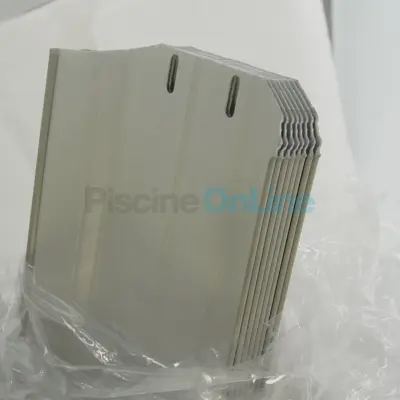 Ensemble Margelles métalliques grises 150x1330 mm (x8) pour piscines hors sol Gré (PLYG15081330R)