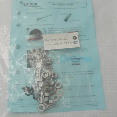 Kit de visserie inox (24 écrous et rondelles) pour Filtre à sable EMAUX SMG (E010127)