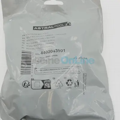 Enjoliveur + rotule + siège pour buse refoulement Astral Multiflow - Longueur de filetage 30 mm (4402043901)