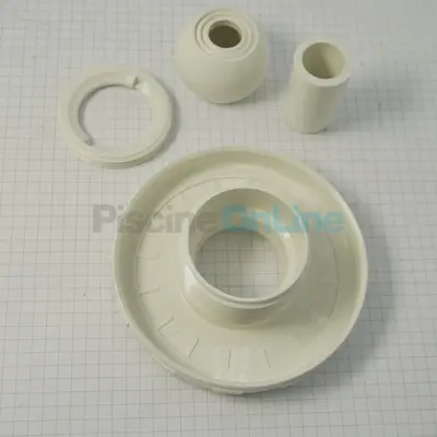 Enjoliveur + rotule + siège pour buse refoulement Astral Multiflow - Longueur de filetage 30 mm (4402043901)