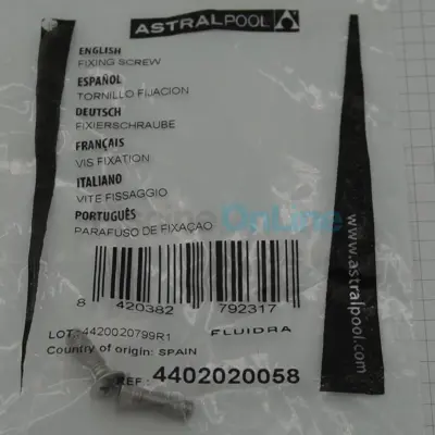 Vis de fixation grille pour bonde de fond Astral (4402020058)