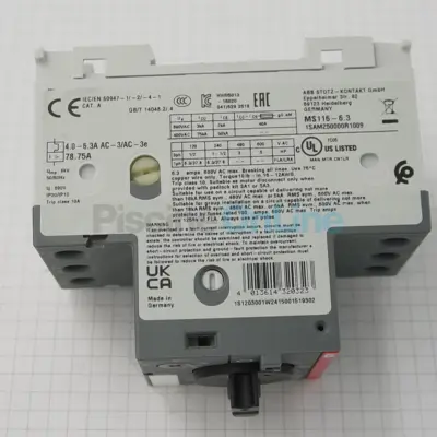 Disjoncteur ABB 4/6.3 A monophasé / triphasé pour coffrets électriques - pompes jusqu'à 1cv (FPIEDISM04)