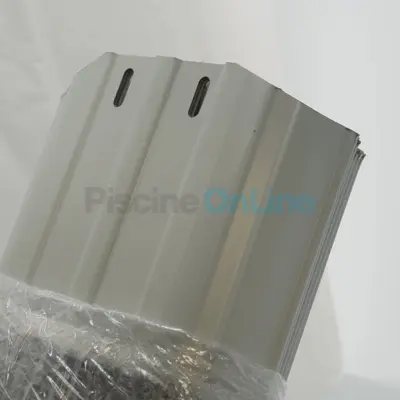 Margelles métalliques blanches 150x1400 mm (x10) pour piscines Gré (PLY150101400R)