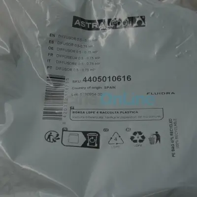 Diffuseur 0.50cv et 0.75cv pour pompes Astral Glass 1"1/2 (4405010616)