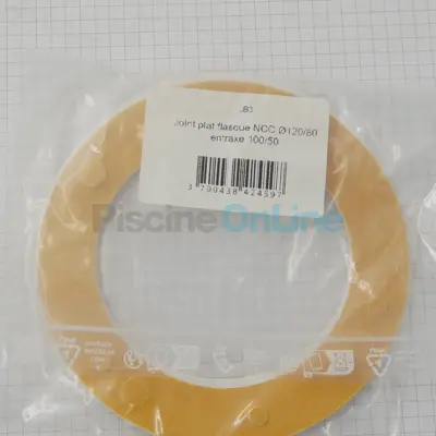 Joint plat pour flasque de nage à contre courant ACIS diamètre Ø120/80 entraxe Ø100/50 (JB3)