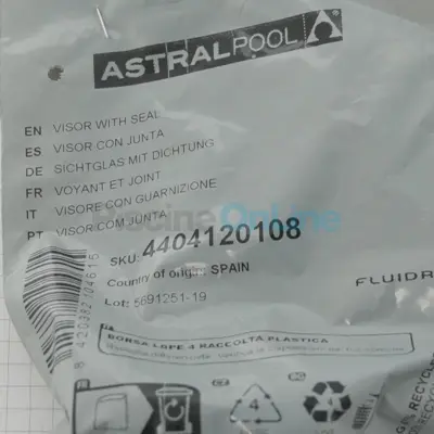 Voyant turbidité + Joint pour vannes Astral side et top 1''1/2 - 2'' (4404120108)