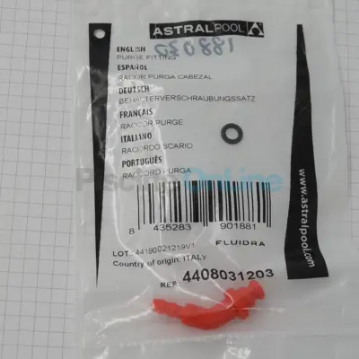 Raccord Purge + joint pour pompes doseuses Astral (4408031203)