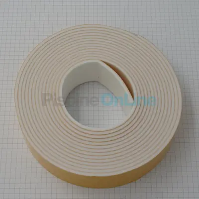 Rouleau de Joint adhésif 40x3mm (mousse polyéthylène blanc) pour escalier acrylique - 5m (JVX09031)