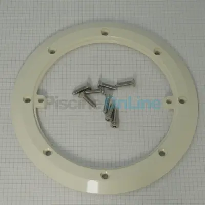 Bride pour bonde de fond Astral  2'' blanc (+ joints + vis métriques) - piscine liner (4402021101)