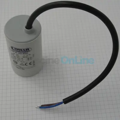 Condensateur COMAR MKA 20µF 450V 40X70 avec câble 250mm long (8173651)