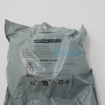 Capot + hélice ventilateur + bague pour pompes 0.5 CV ASTRAL (type Sena. Victoria etc...) diamètre 15mm (4405010146)