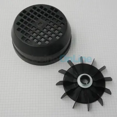 Capot + hélice ventilateur + bague pour pompes 0.5 CV ASTRAL (type Sena. Victoria etc...) diamètre 15mm (4405010146)