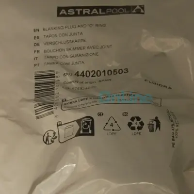 Bouchon 2'' + joint pour skimmer Astral (4402010503)