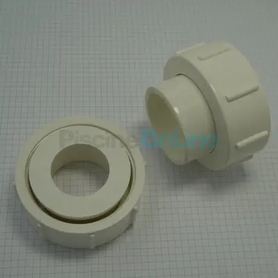 Raccords de connexion blanc avec écrou (x2) pour pompes à chaleur Astral (ZX113900082)