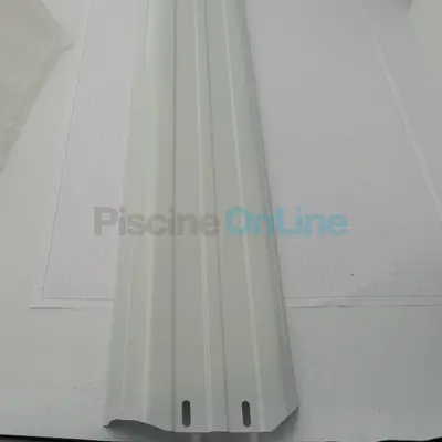 Ensemble 4 margelles droites métalliques blanches (150X705 mm) pour piscine Gré (PLY150040705R)