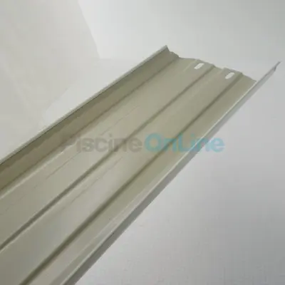 Margelle métallique blanche 150x1095mm pour piscine hors sol GRE (PLY150101095R-P1)