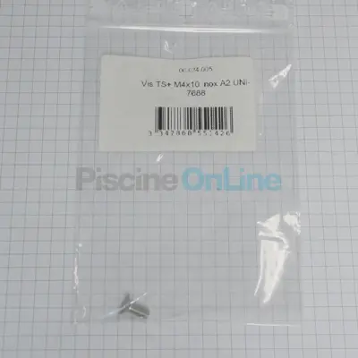 Vis TS+ M4x10 inox A2 UNI-7688 pour pompes doseuses Microdos (00.034.005)