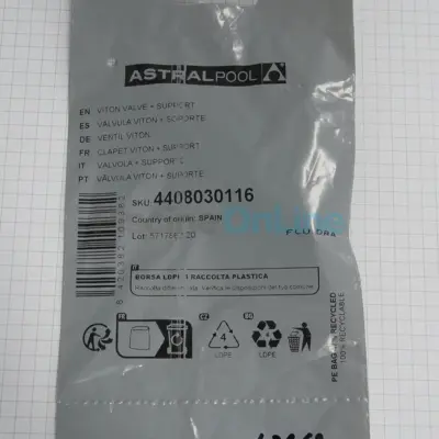 Clapets Viton + supports (x4) pour pompes doseuses Astral (4408030116)
