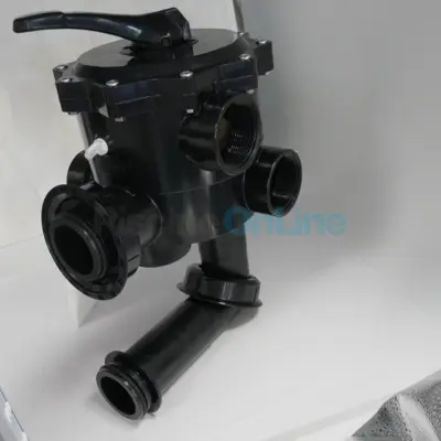 Vanne Side 2'' 6 voies noire Filtre à sable Triton et Quad avec connexions - Entraxe de 190 mm (RE261071ND)