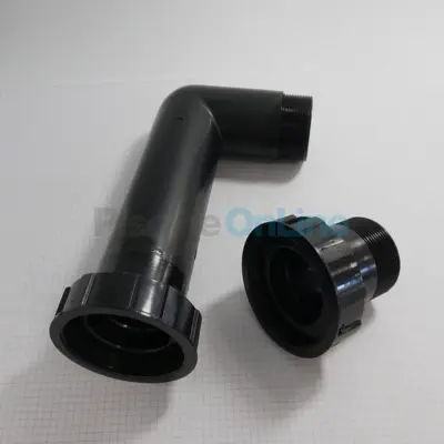 Kit raccordement noir + joints pour vanne 2" Filtre Balear, San Sebastian, Boreal (ex RRFI0006.11R) (500200061100)