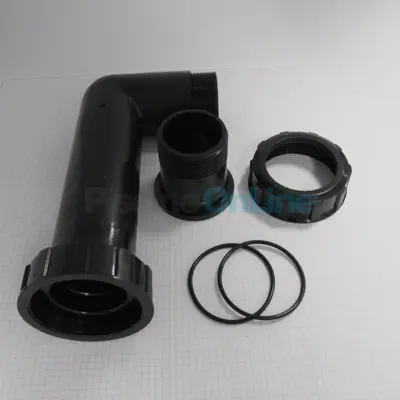 Kit raccordement noir + joints pour vanne 2" Filtre Balear, San Sebastian, Boreal (ex RRFI0006.11R) (500200061100)