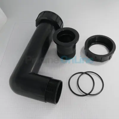 Kit raccordement noir + joints pour vanne 2" Filtre Balear, San Sebastian, Boreal (ex RRFI0006.11R) (500200061100)