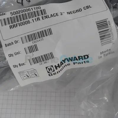 Kit raccordement noir + joints pour vanne 2" Filtre Balear, San Sebastian, Boreal (ex RRFI0006.11R) (500200061100)
