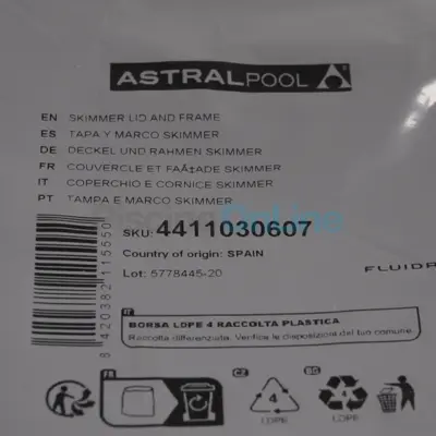 Bride + enjoliveur + 10 vis pour skimmer petite meurtrière, Mini-Skimmer, Skimfiltre (4411030607)
