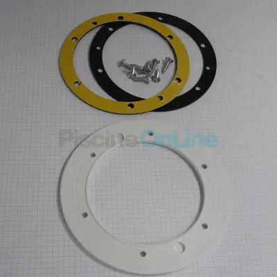 Bride (+ Joints + Vis Parker) pour buse de refoulement Astral 15864 (blanc)  - piscine Liner (4402043501)